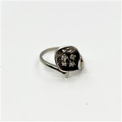 13k Vtg Style Calla Lily Arum Flower Blossom Diamond Ring Size 6.5
